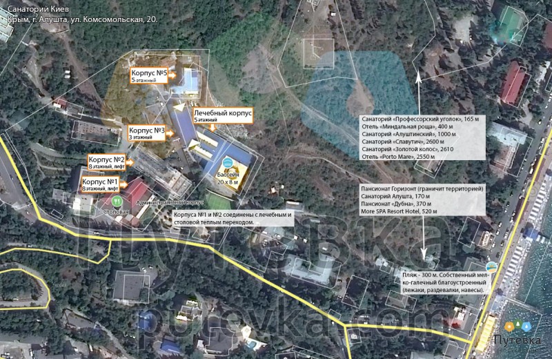 План-схема санатория Киев